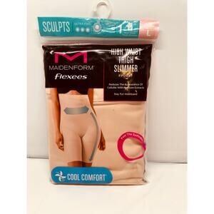 Women Maidenform Ultra Firm Flexees High Waist Thigh Slimmer Cool Comfort Size L